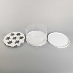 Cake star Plastový kulatý box na cupcakes nebo dort bílý 1 patro (na 7ks)