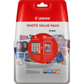 CANON CARTRIDGE CLI-571 C/M/Y/BK MULTI-PACK pro PIXMA MG575x, MG685x, MG775x, TS505x, TS605x, TS805x, TS905x (297 str.) - originální EDF_1050608