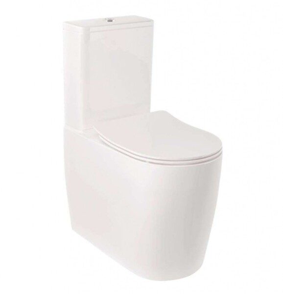 KLUDI - Resa R WC kombi mísa, spodní odpad, Rimless, SpiralFlush, lesklá bílá 23WCB0643