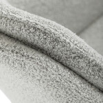 Židle jídelní, krémová látka, noha černý kov, otočný mechanismus 360°