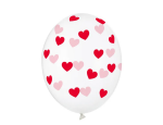 Balónek červená srdíčka 6 ks 30 cm Balónek červená srdíčka 6 ks 30 cm
