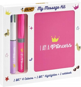 Bic Bic, 972089, My message kit, sada zápisníku a psacích potřeb, I am a Princess