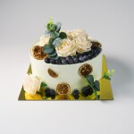 Cake star podložka pod dort pevná zlato-černá lesklá 40x30cm