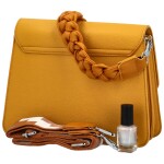 Módní dámská koženková kabelka na rameno Reesen, žlutá