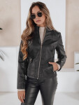 Dámská kožená bunda černá FashionStreet TY5201 L