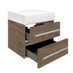 Koupelnová skříňka s umyvadlem SAT Cube Way 60x53x46 cm dub Wellington mat CUBE46602DWSATCW CUBE46602DWSATCW