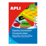 Univerzální etikety APLI fluo, 60 mm, žluté