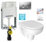 GEBERIT KOMBIFIXBasic vč. matného tlačítka DELTA 25 + WC JIKA LYRA PLUS RIMLESS + SEDÁTKO DURAPLAST SLOWCLOSE 110.100.00.1 21MA LY2