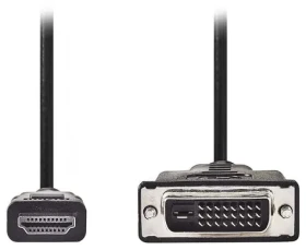 NEDIS kabel HDMI - DVI-D / zástrčka HDMI - 24+1pinová zástrčka DVI-D černý / 3 m (CCGB34800BK30)