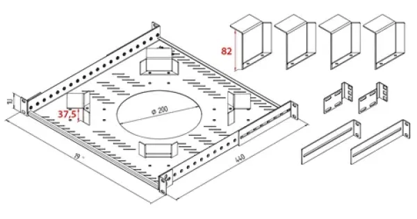 Triton držák rezervy kabelů / 19" / 10U / šedý (RAC-VP-R01-A1)