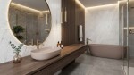 REA - Umyvadlo na desku CLEO 61 BEIGE MATT REA-U9655
