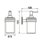 Laufen - Cana Dávkovač mýdla s držákem, sklo/chrom H3831320040001