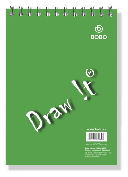 Blok s horní vazbou A6, čtvereček, 40 listů