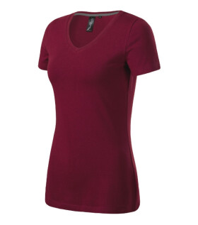 Action V-neck tričko dámské garnet M