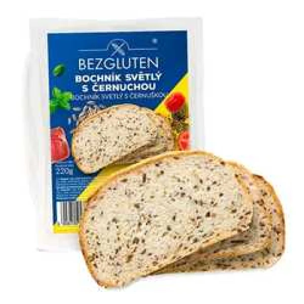 BEZGLUTEN Chléb bílý s černuchou bez lepku 220 g