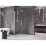 MEXEN/S - Velar sprchový kout, posuvné dveře 90 x 90, transparent, nikl kartáčovaná 871-090-090-01-97