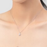 Stříbrný dvojitý náhrdelník Cristy 1 ct MOISSANITE + CERTIFIKÁT, Stříbrná 40 cm + 5 cm (prodloužení) certifikát GRA, hadřík na čištění stříbra, dárková krabička