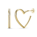 Royal Fashion stříbrné čtvertcové náušnice pozlacené 18k bílým zlatem Swarovski®