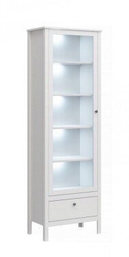 ARTEN (NANO Systems s.r.o.) Vysoká vitrína OLE-1W1S (Bílá) VYSOKA-VITRINA-OLE-1W1S