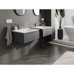 MEXEN/S - Orio koupelnová skříňka 60 cm s umyvadlem Otis, 1 šuplík, grafit mat/bílá mat 91A10-06023-1-BF66-W18M01