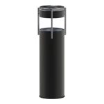 ALDA Prestige Pillar černá / Venkovní odpadkový koš s popelníkem / 15 l / lakovaná ocel