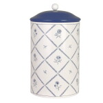 Strömshaga Plechová dóza Lovisa Blue/White 21 cm, modrá barva, kov