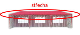 ROJA Střecha k altánu 3901-PL - červená