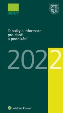 Tabulky informace pro daně podnikání 2022