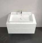 VILLEROY & BOCH - Collaro Umyvadlová skříňka, 1000x548x500 mm, 2 zásuvky, Glossy White C02000DH