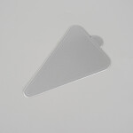 Cake star Podložka pod minidezerty stříbrná trojúhelník 11,8 x 7,8 cm