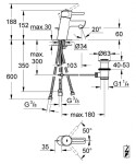 GROHE - Concetto Umyvadlová baterie s výpustí, chrom 23060001