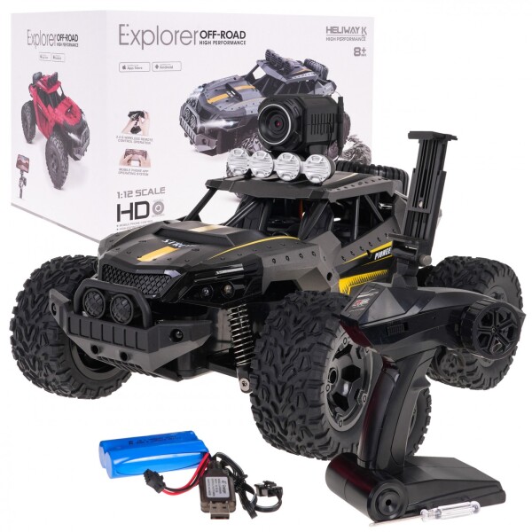 Mamido Terénní autíčko na dálkové ovládání Crawler Pioneer 1:12 s kamerou šedé