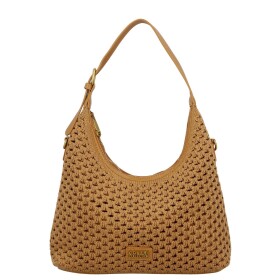 Stylová dámská háčkovaná kabelka Coveri Luna, hnědá