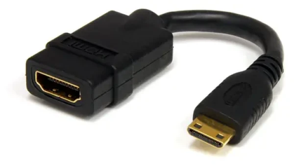 StarTech Mini HDMI - HDMI 13 cm / Adaptér / 4K 30Hz / HDMI 1.4 / Pozlacené konektory (HDACFM5IN)
