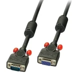 Lindy VGA HD15 M/F černý 1m / Prodlužovací kabel / DDC / Stíněný (36392)