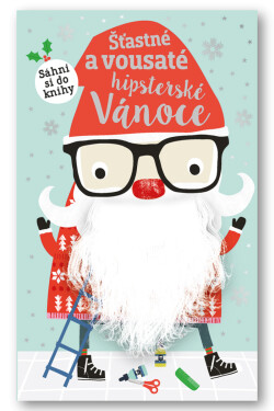 Šťastné vousaté hipsterské Vánoce