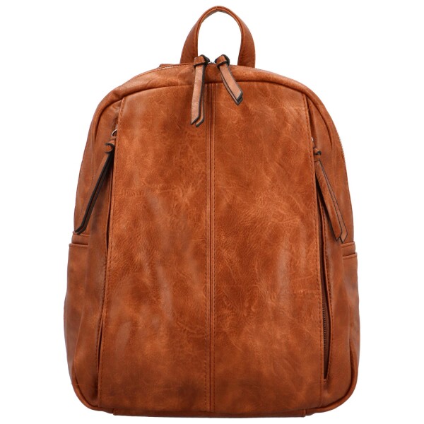 Stylový dámský koženkový kabelko/batoh Cedra, hnědý