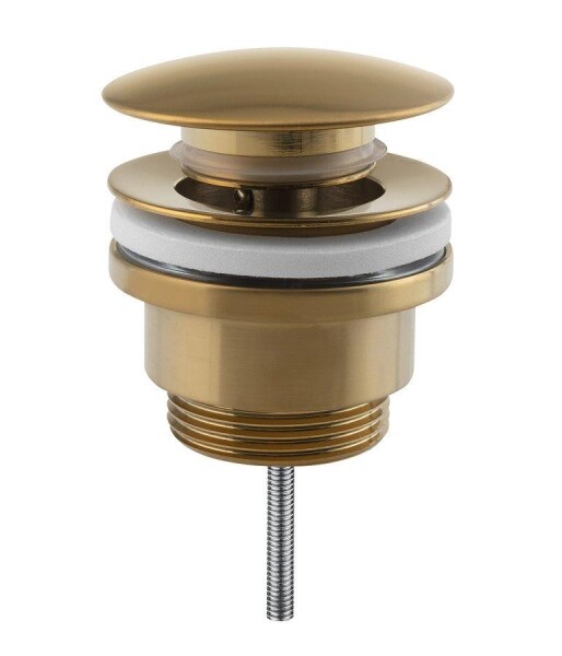 SAPHO - Umyvadlová výpust 5/4“, click-clack, velká zátka, 10-55, zlato mat CV1002GB