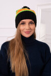 Dámská čepice Kinga K297 black+orange+green neon UNI