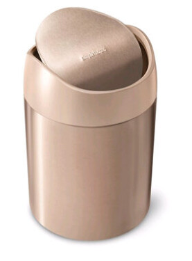 Simplehuman Mini odpadkový koš na stůl 1.5 l / Rose Gold nerez ocel/ CW2085 (CW2085)