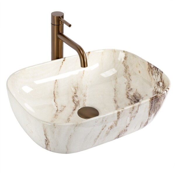 REA - Umyvadlo na desku Belinda Marrone Shiny REA-U3601