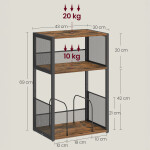 Stolek na gramofon a LP desky 43x30x69cm, mdf, old wood, AKF-E1075 OLW
