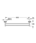 GROHE - QuickFix Start Cube Dvojitý držák na ručníky, supersteel 41104DC0