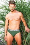 Kalhotky Key MPP 240 A25 Bamboo A'2 M-2XL černo-zelená M