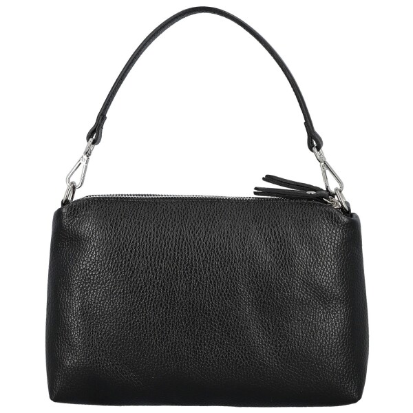 Trendy dámská kožená kabelka na rameno Annisa, černá
