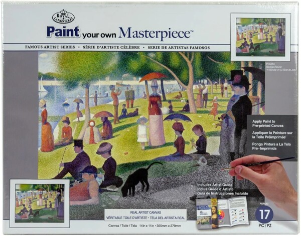 Malířské plátno Royal Langnickel - Nedělní odpoledne na ostrově Grande Jatte, Georges Seurat