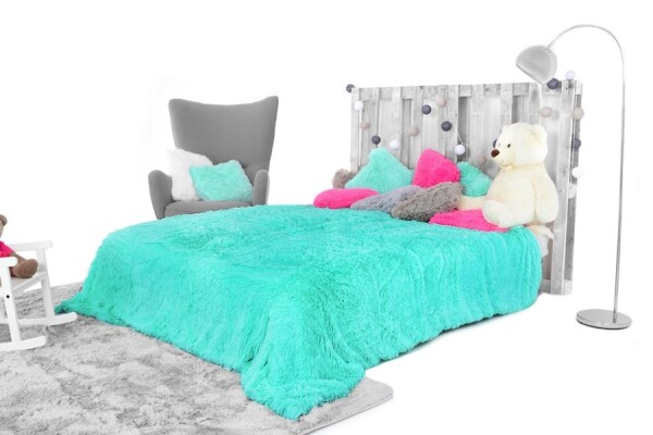 Domtextilu Luxusní plyšová deka tyrkysové barvy 150 x 200 cm