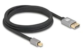 Delock šedá / Kabel / Mini DisplayPort - DisplayPort / 8K, 60 Hz / 2 m (81092)