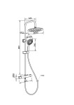 INVENA - Sprchový sloup MUSTA s termostatickou baterií chrom AU-84-001-X