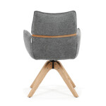 Jídelní židle, šedá, látka, DCH-D1348 GREY2